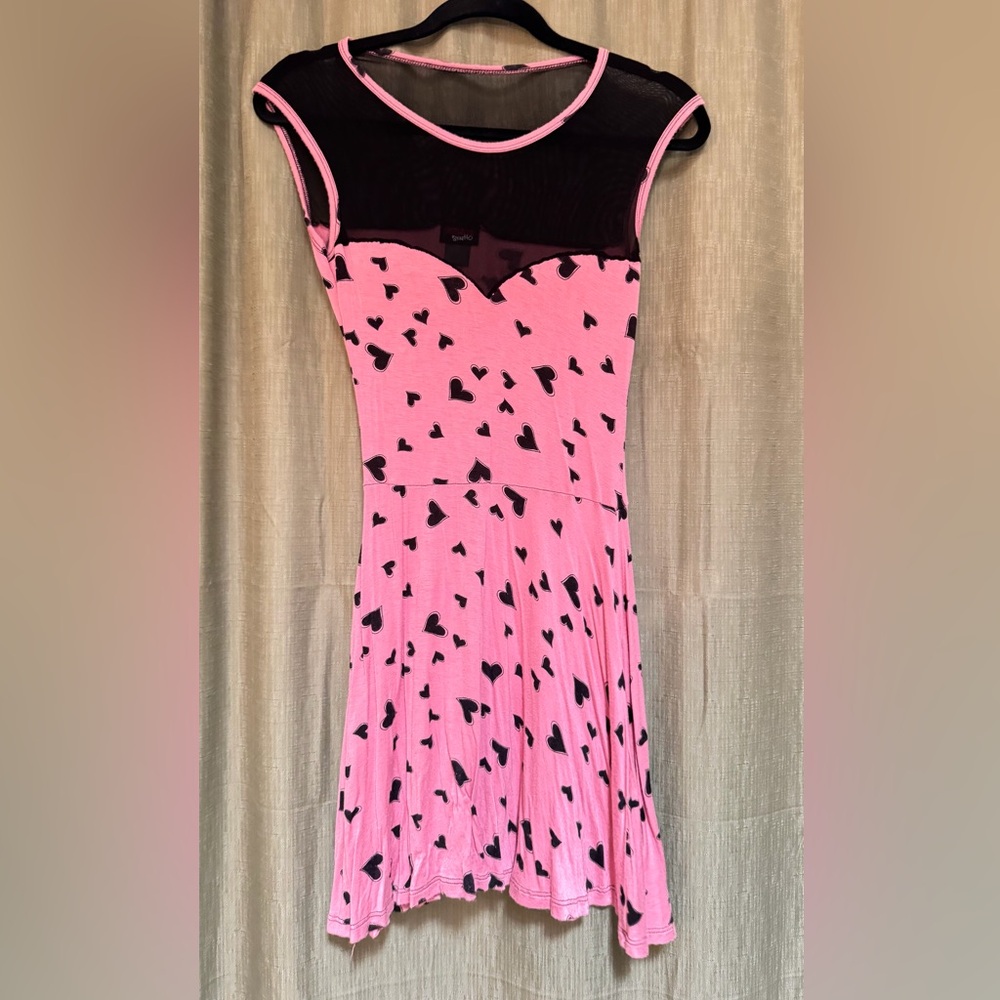 Pink Heart Skater Dress